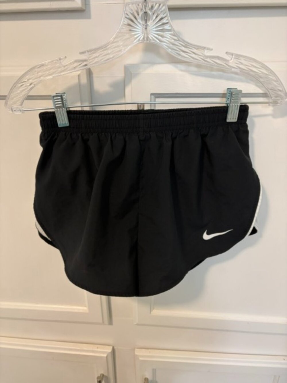 Nike Womens Dry-FIT Tempo Running Shorts Black White Size Small Great Shape